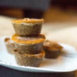 mini raw pumpkin pies