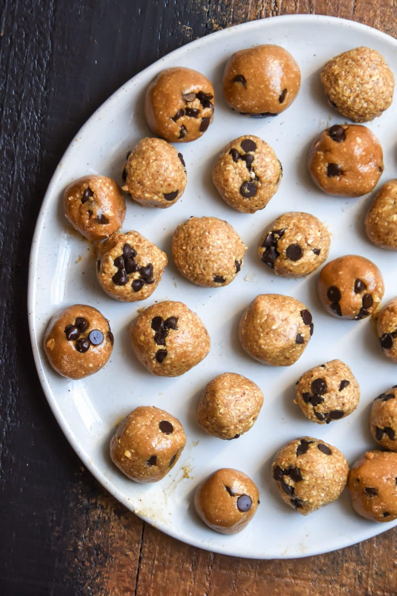 Chocolate Chip Cookie Dough Bliss Balls RDLicious Registered