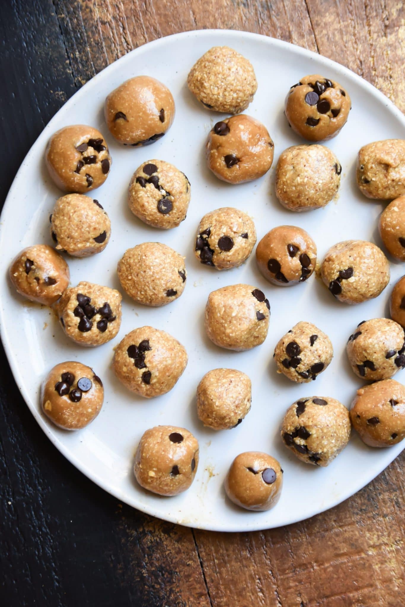 Chocolate Chip Cookie Dough Bliss Balls RDLicious Registered