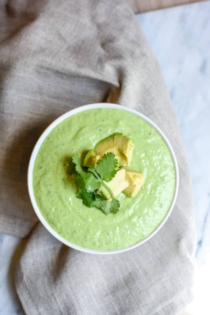creamy chilled cucumber soup