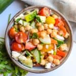 Simple Mediterranean Chickpea Salad