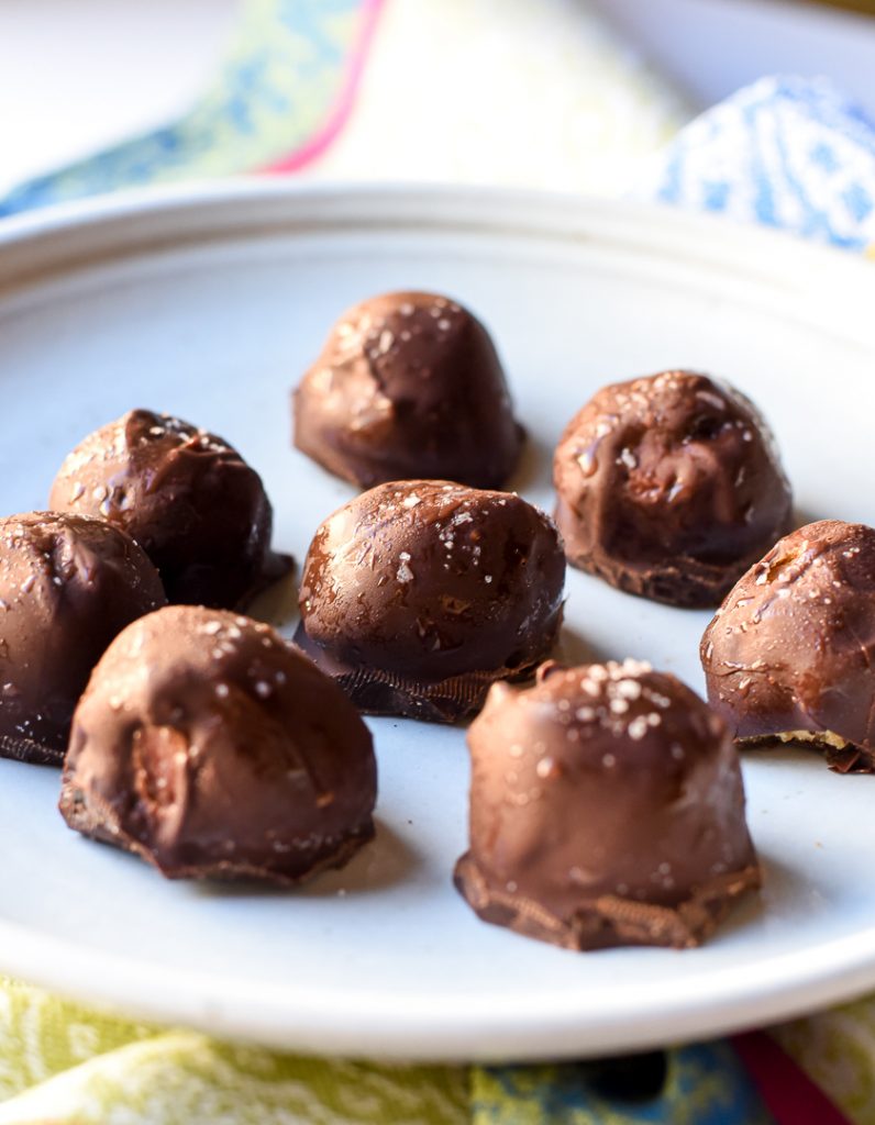 Chewy Salted Caramel Date Truffles