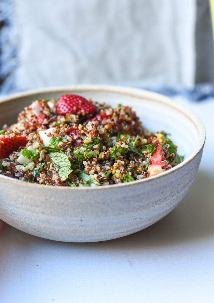 strawberry mint quinoa salad