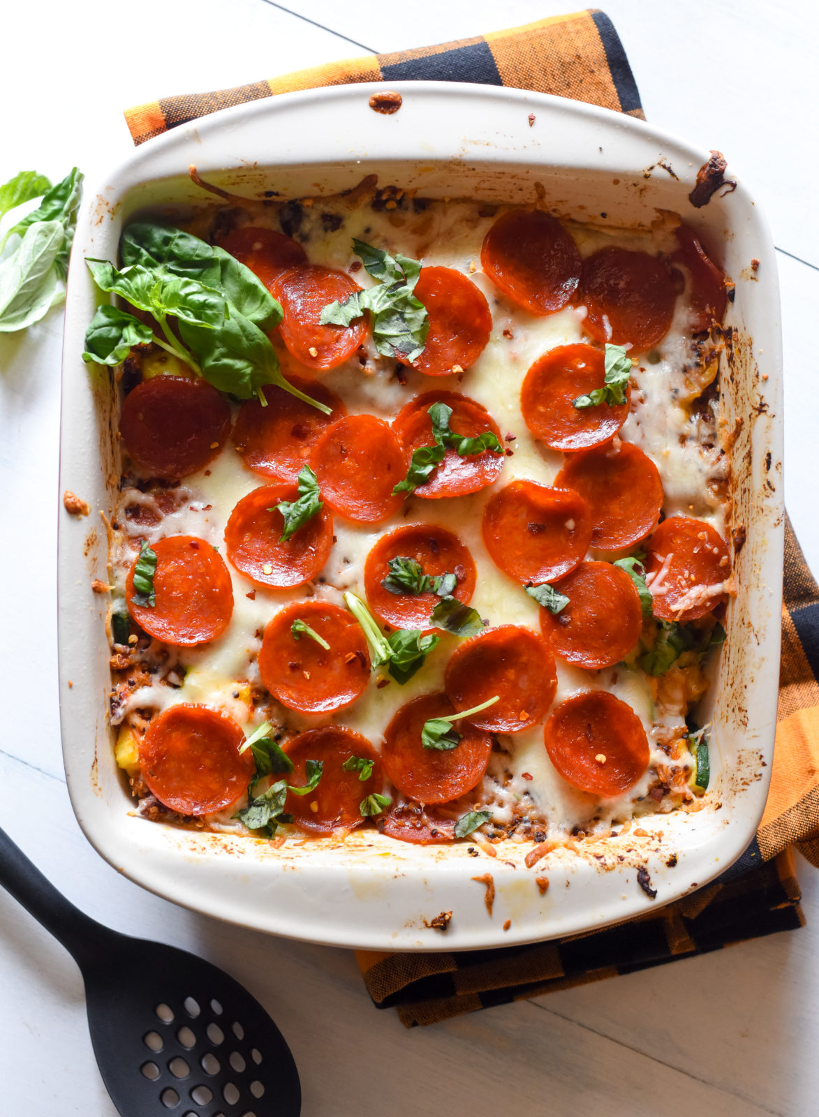 Pepperoni Pizza Quinoa Casserole (VeggiePacked!) RDLicious