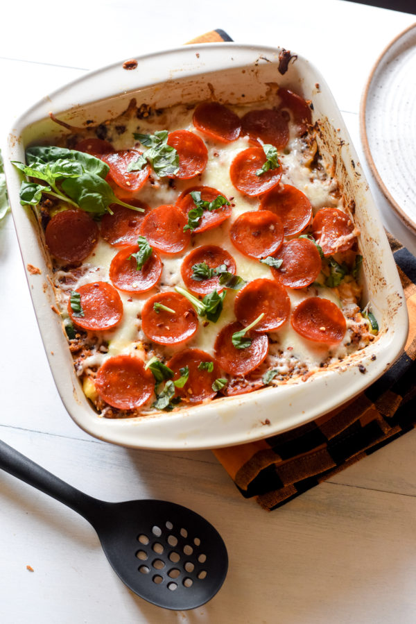 Pepperoni Pizza Quinoa Casserole (VeggiePacked!) RDLicious