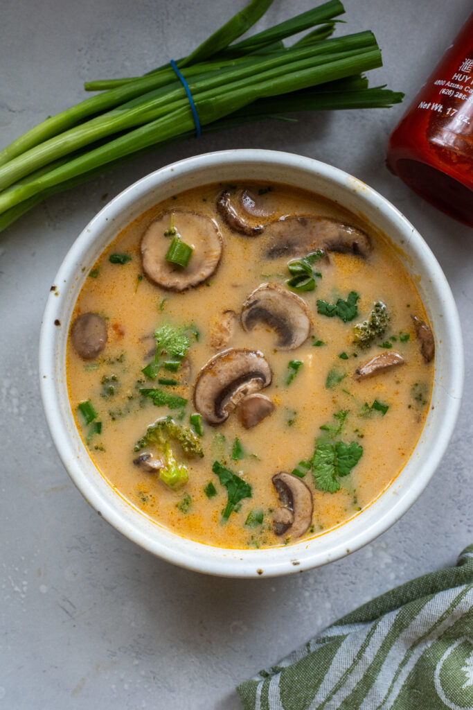 coconut & mushroom tofu soup