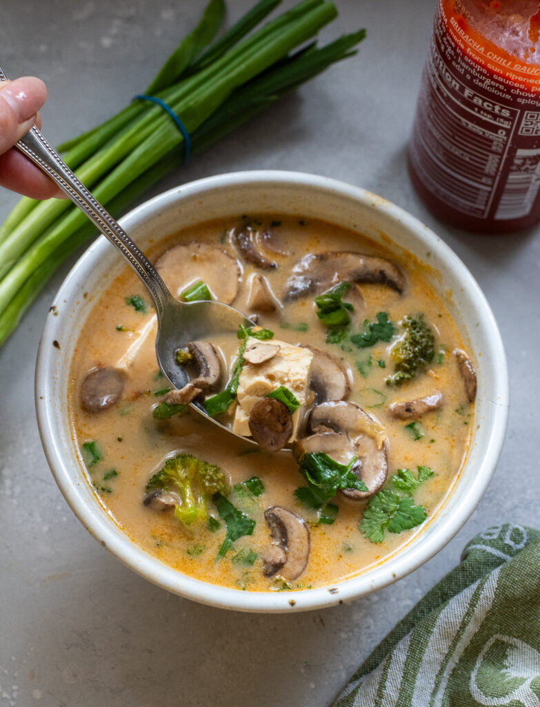 Coconut & Mushroom Tofu Soup